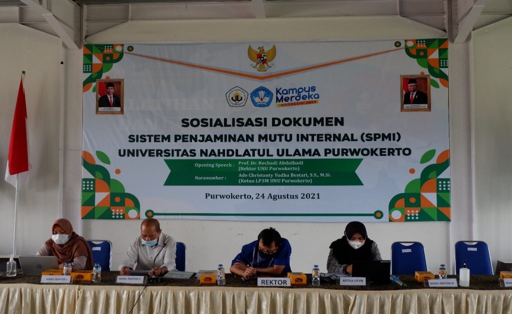 Sosialisasi Dokumen SPMI UNU Purwokerto Tahun 2021 Sebagai Hibah Program Bantuan Pengembangan SPMI tahun 2021 dari Direktorat Jenderal Pendidikan Tinggi (Dirjen Dikti)