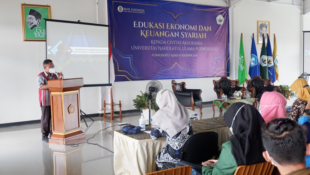 Edukasi Ekonomi dan Keuangan Syariah kepada Civitas Akademika Universitas Nahdlatul Ulama Purwokerto