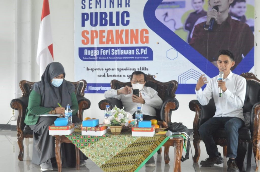 “Seminar Public Speaking “Seni Berbicara” dalam Rangka Kerja Himaprima Universitas Nahdlatul Ulama Purwokerto”